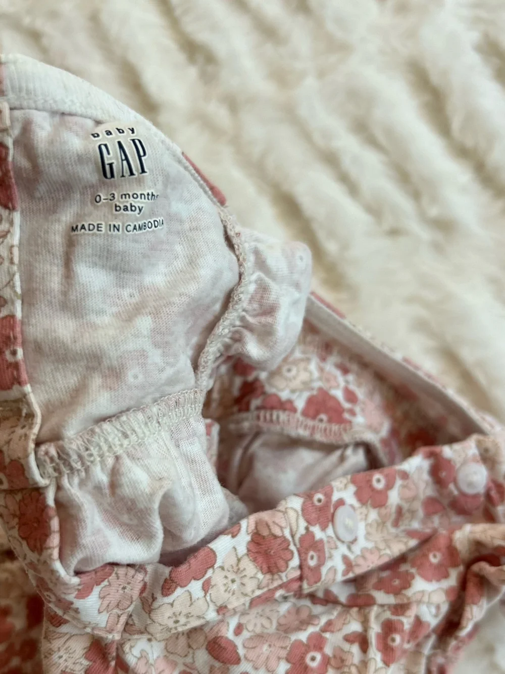 GAP Floral Romper and Hat Set